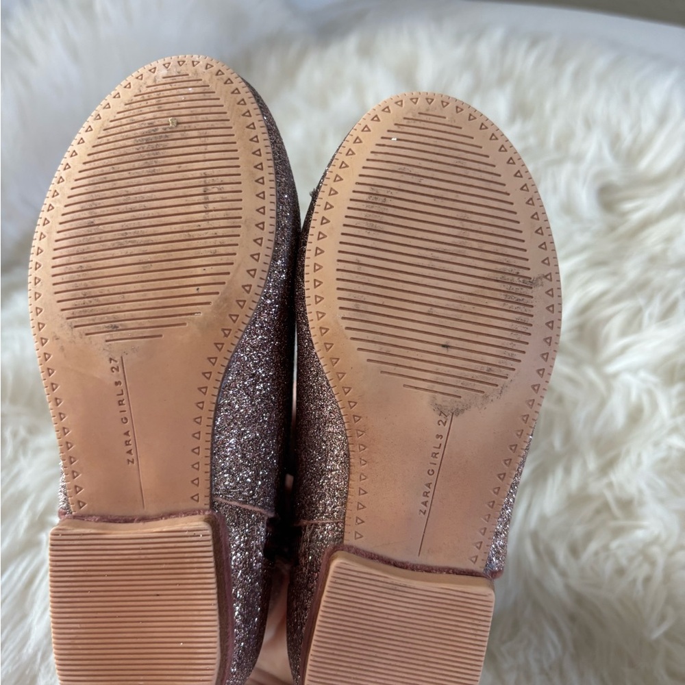Zara girls Sparkling Glitter Ankle Boots with Side Zipper - Picture 9 of 9